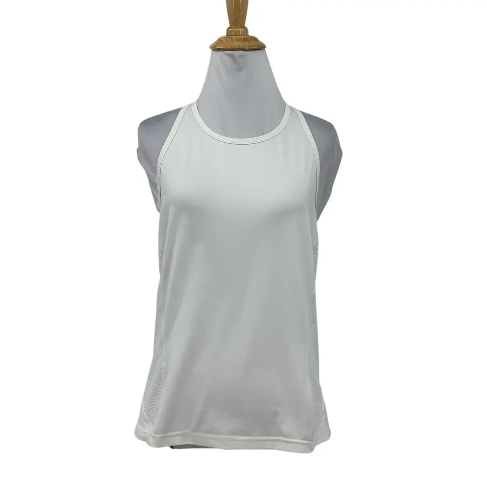 Athleta Tank Top Women XS Extra Small White Lightspeed Halter Racerback *READ